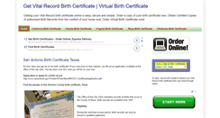 Desktop Screenshot of getbirthcertificateonline.com