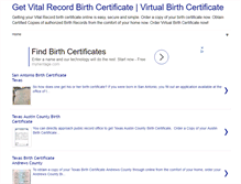 Tablet Screenshot of getbirthcertificateonline.com